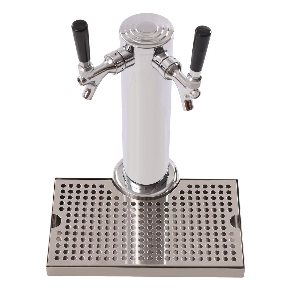 Stainless Steel Double Tap Beer Conversion Kit with Dual Gauge Regulator S865