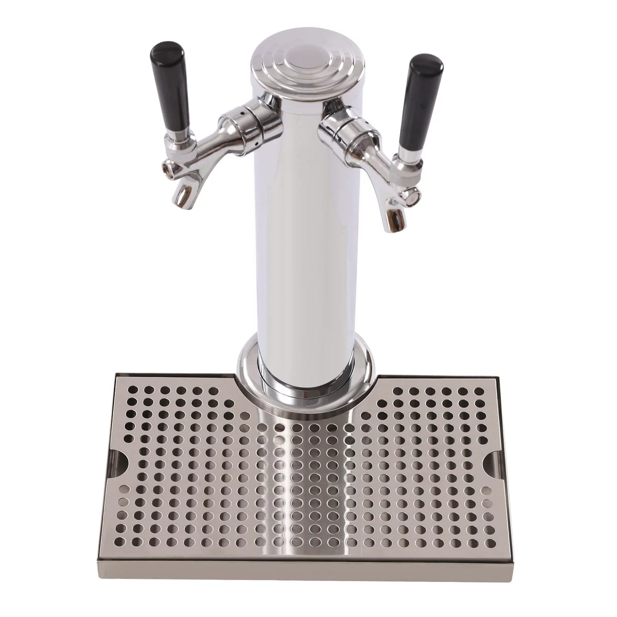 Stainless Steel Double Tap Beer Conversion Kit with Dual Gauge Regulator S865