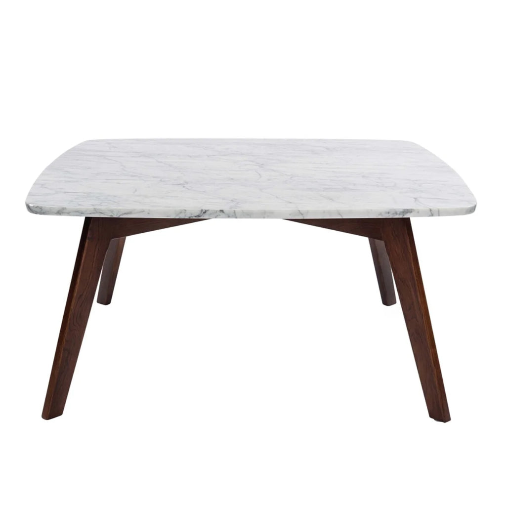 White and Brown Square Marble Coffee Table M9767