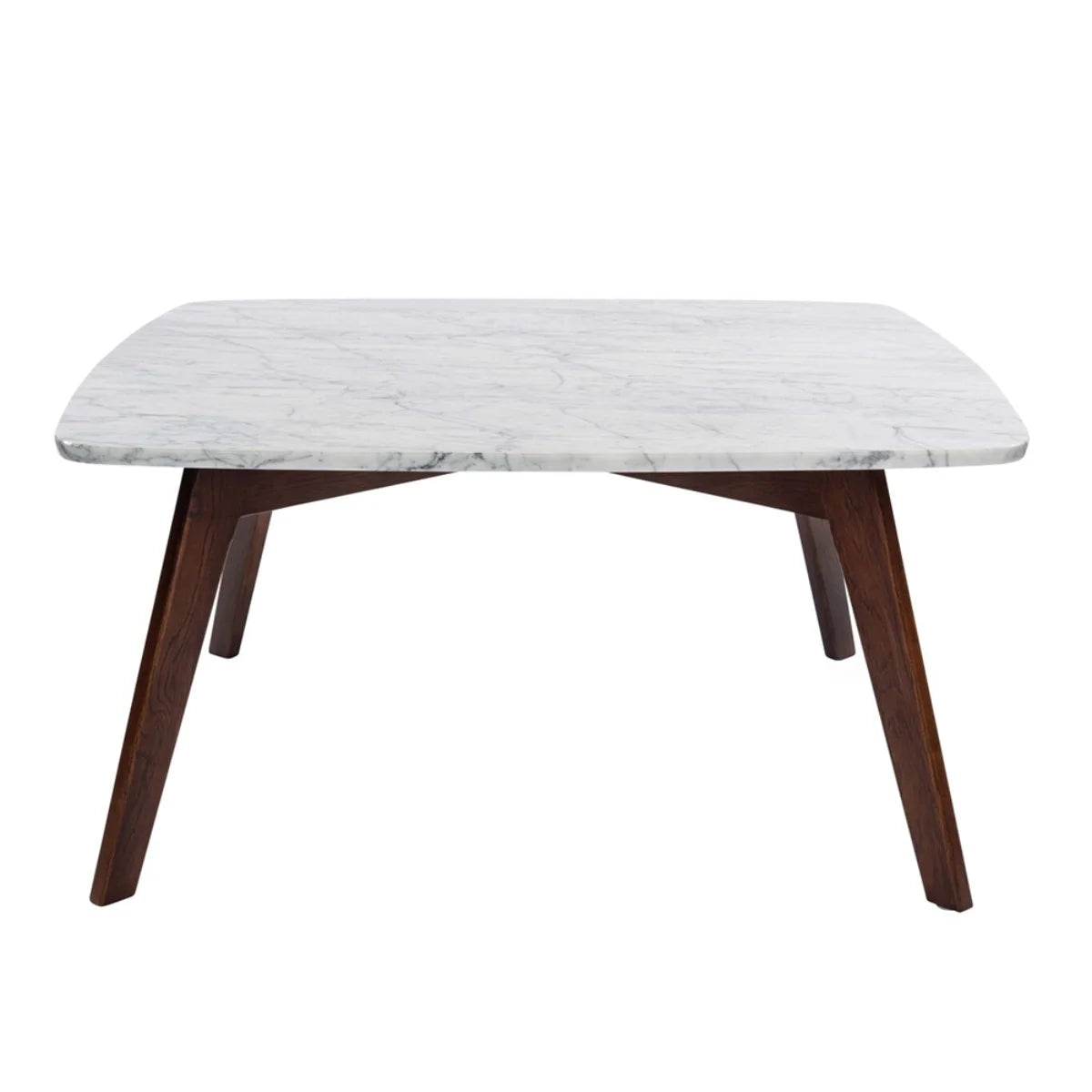 White and Brown Square Marble Coffee Table M9767