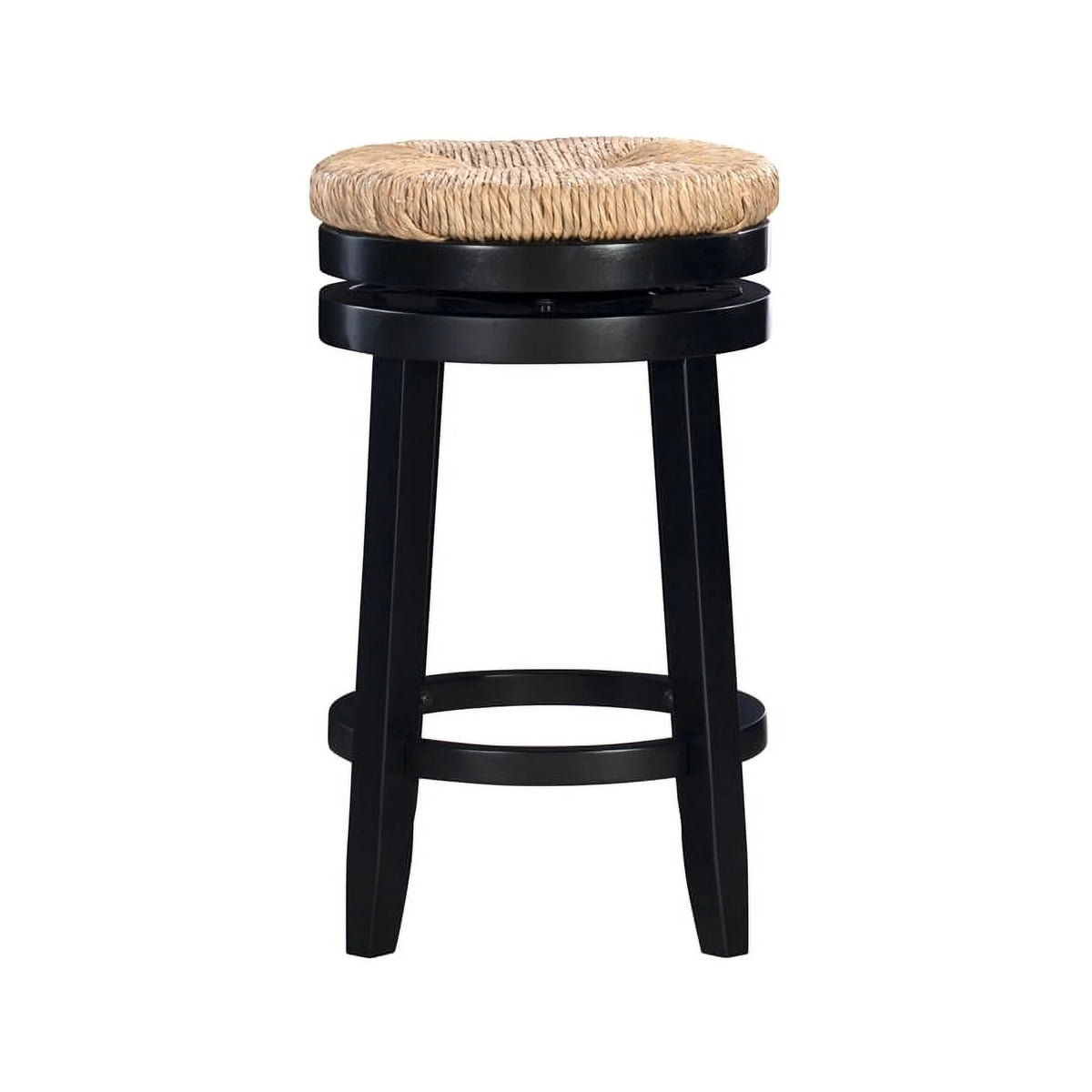 Black Wood Swivel Counter Stool Set of 2 G5247