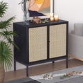 Black Rattan Storage Cabinet K554740