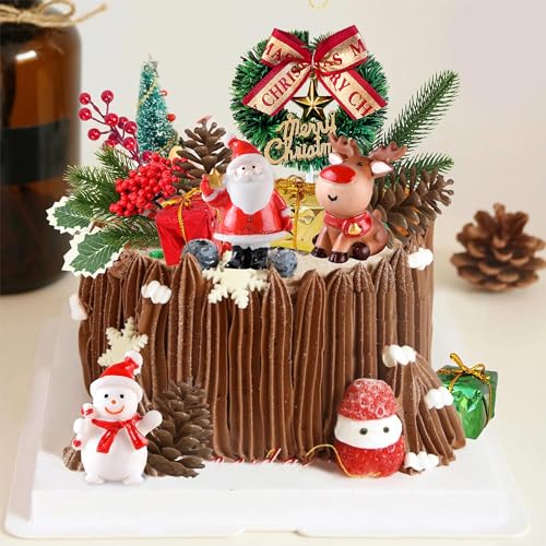 14PCS Christmas Cake Topper Gold M36021