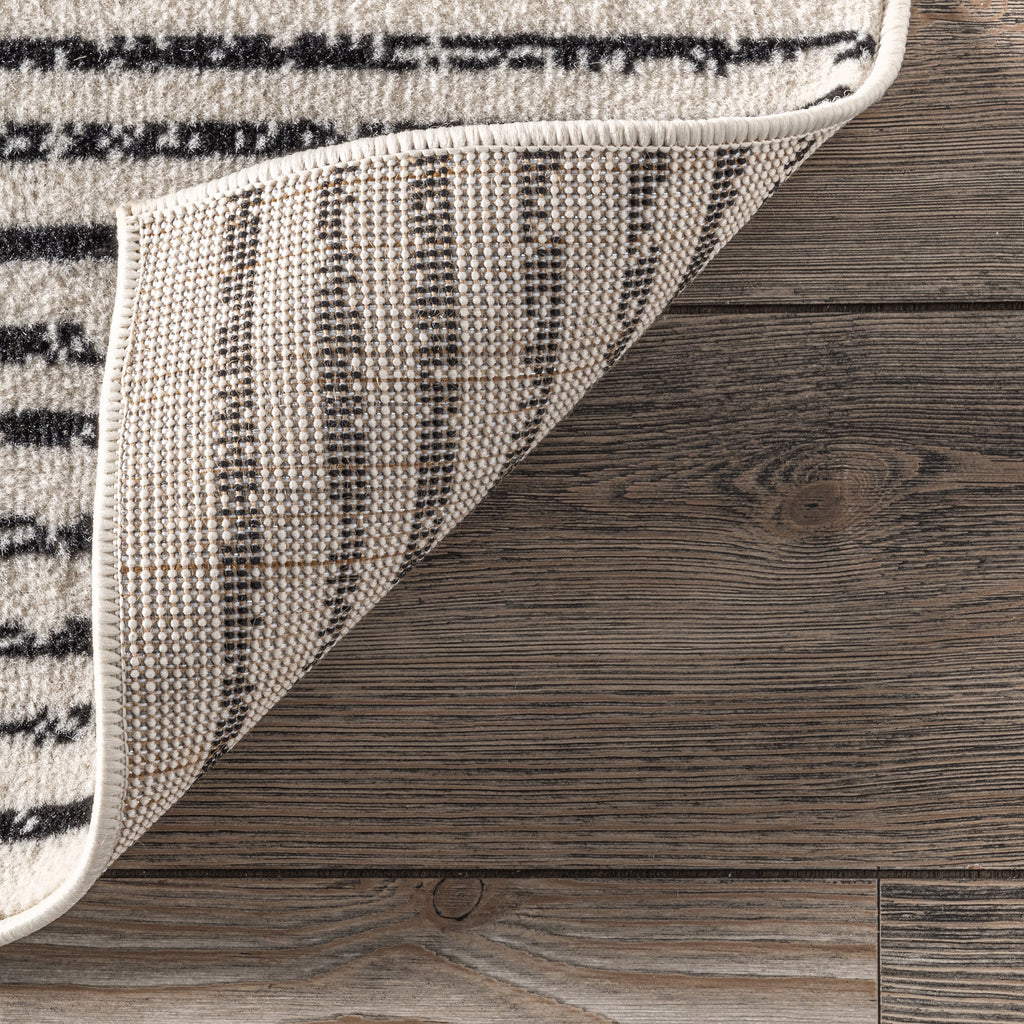 Black Area Rug V4049