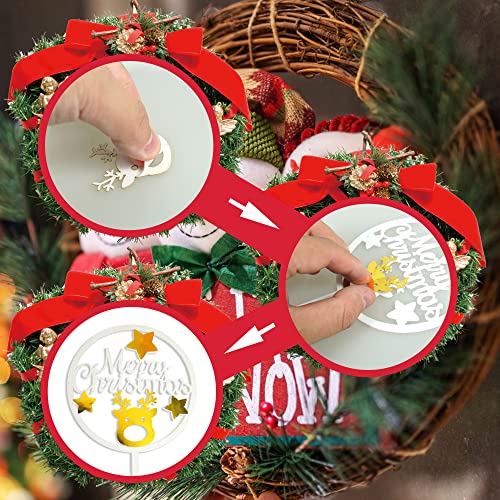 14PCS Christmas Cake Topper Gold M36021