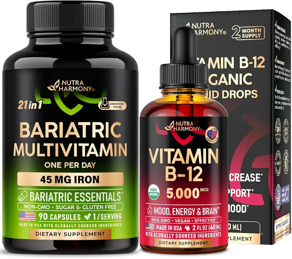Bariatric Multivitamin Capsules & Organic Vitamin B12 Drops H7791