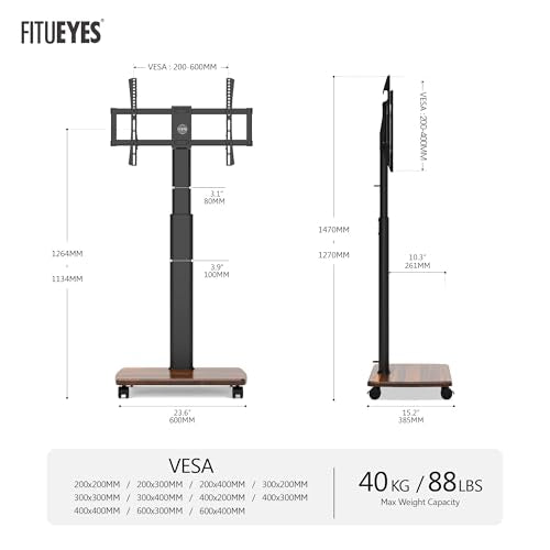 Rolling TV Stand for 32 to 65 Inch TVs with Swivel Mount G122721