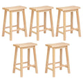 Natural 29In Wood Kitchen Counter Stools 5 Pack C43509