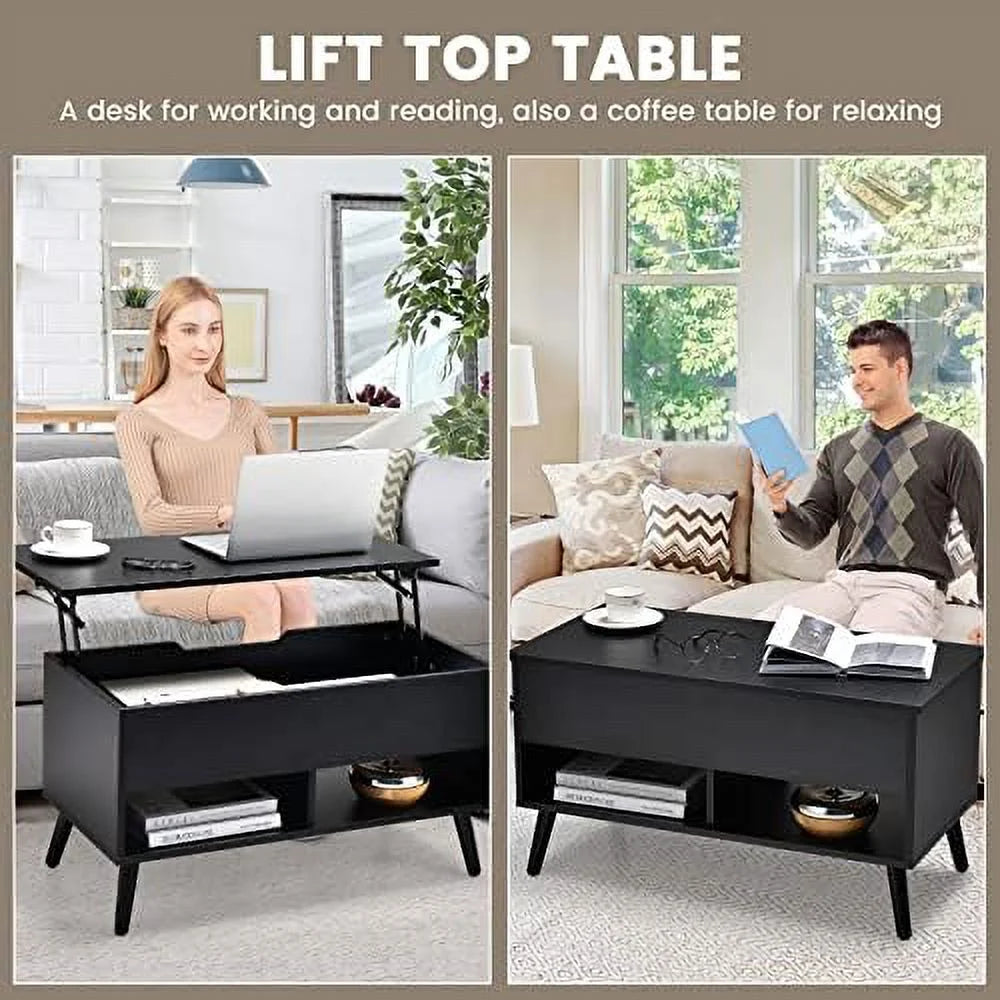 Lift Top Coffee Table with Hidden Compartment H6498