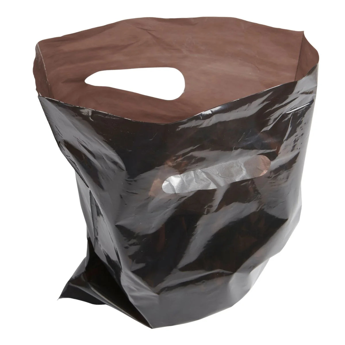 Black Plastic Merchandise Shopping Bags with Die Cut Handles 9" x 12" Case of 1,000 H2781