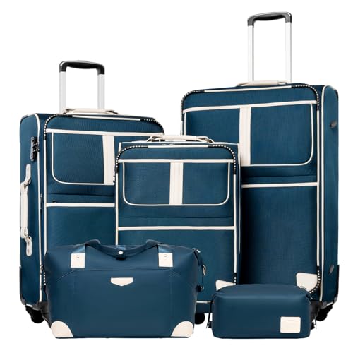 4 Piece Set Expandable Spinner Softshell Luggage S5379