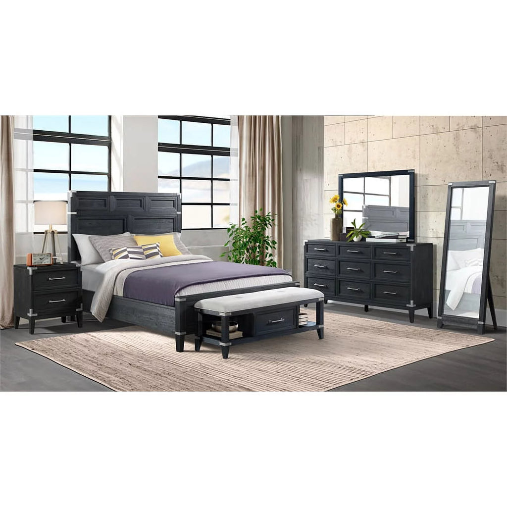 Black 9 Drawer Transitional Wood Dresser R27794