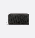Black Oblique Galaxy Leather Zipped Long Wallet P11383