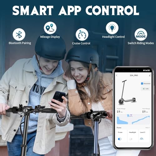 Electric Scooter with Folding, Solid Tires, Dual Braking, Cruise Control N993
