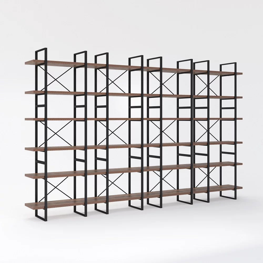 Antique Walnut 6 Tiers Display and Storage Bookcase P654281