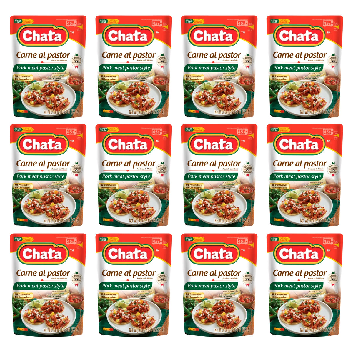 Pork Meat Pastor Style Pouch, 8 oz, Pack of 12 L754