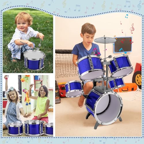 5 Piece Kids Drum Set with Stool K6559
