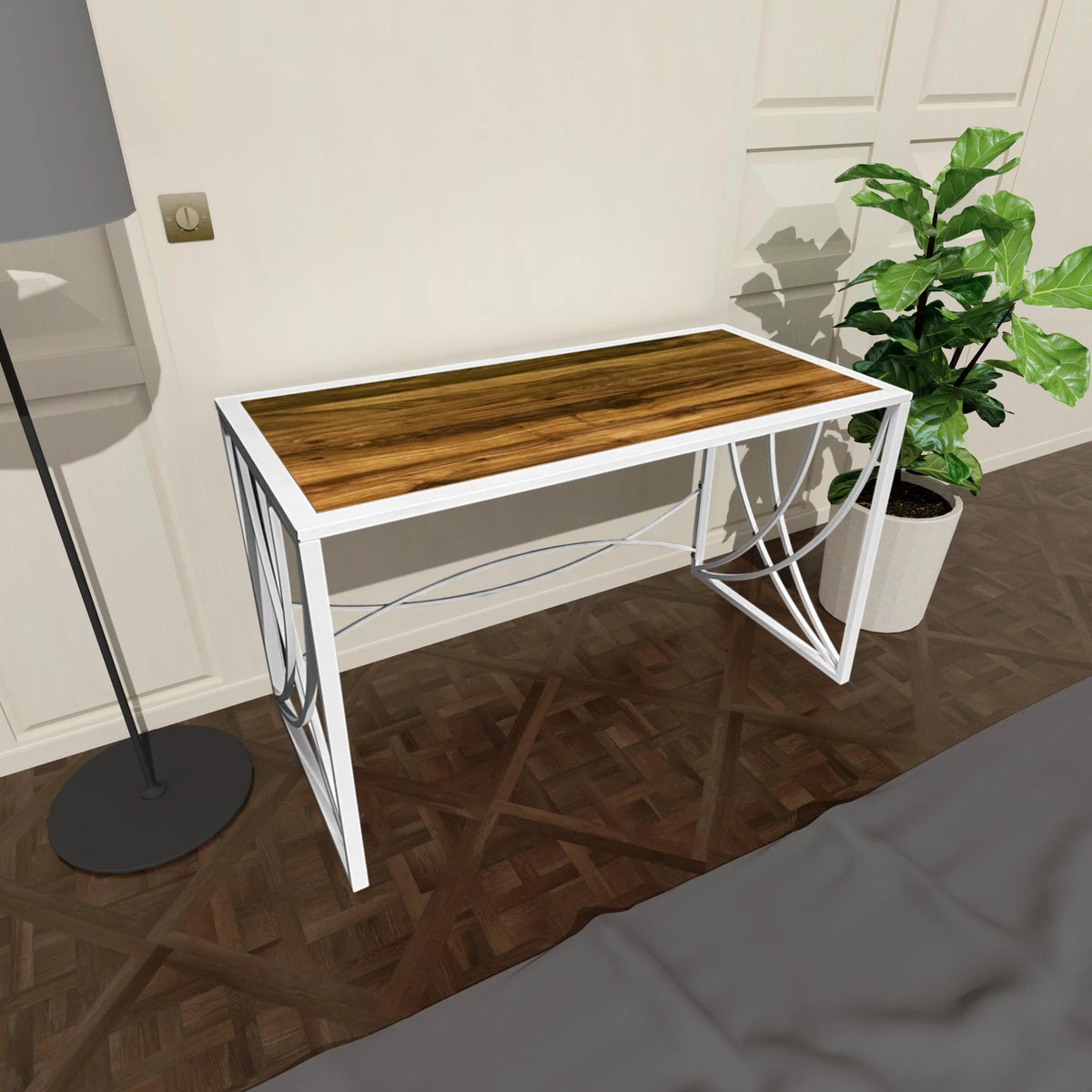 Writing and Computer Desk with Metal Supports P785129