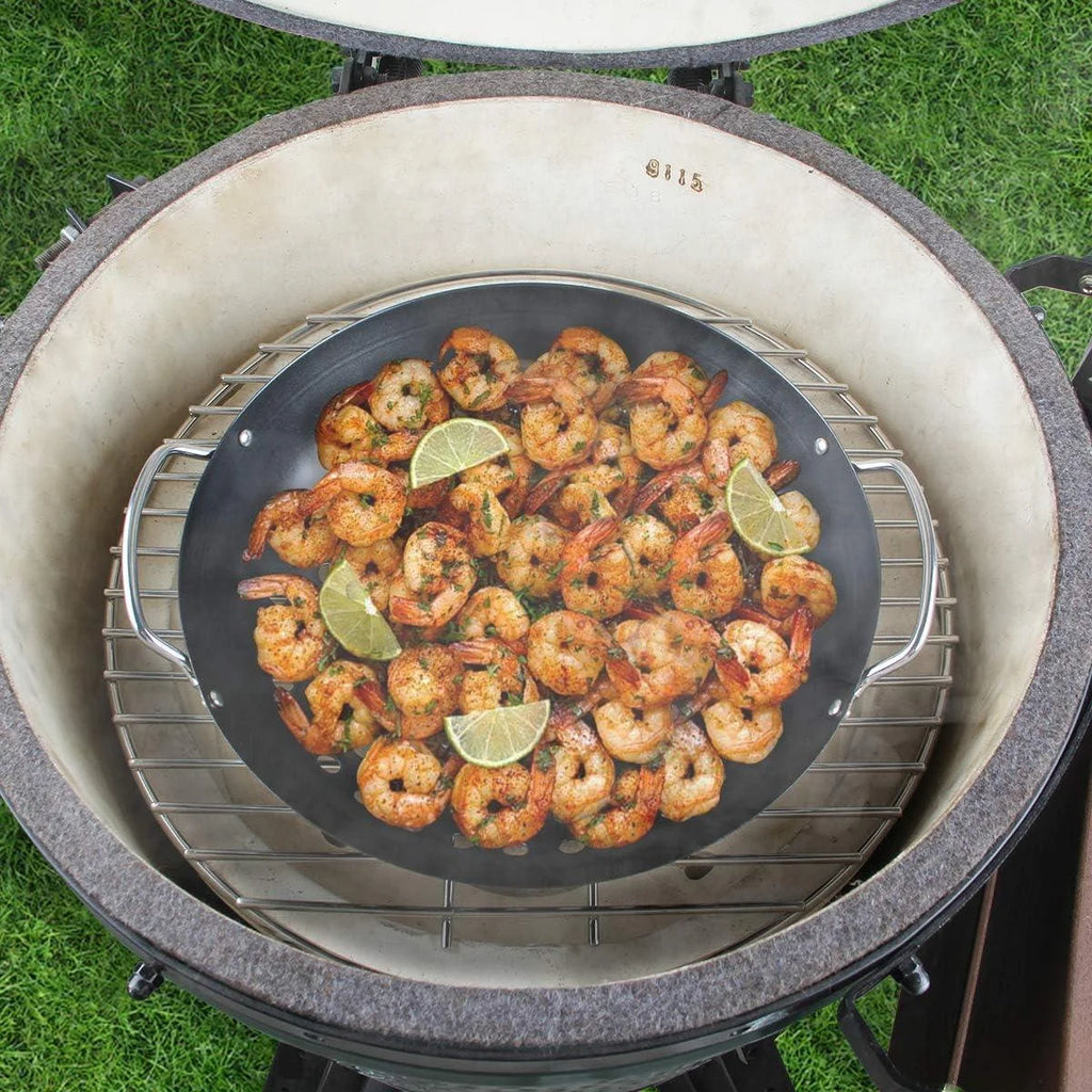 Round Grill Wok with Handle BBQ Accessory V1126