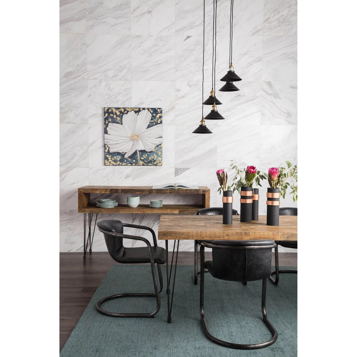 Onyx Black Leather Dining Chair Set Of Two S6510