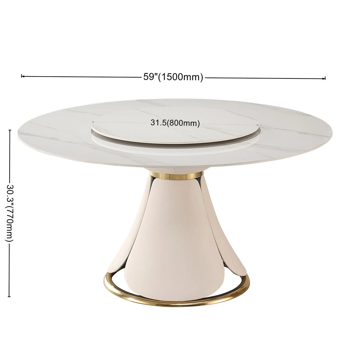 Sintered Stone Dining Table with 8 Chairs U823749