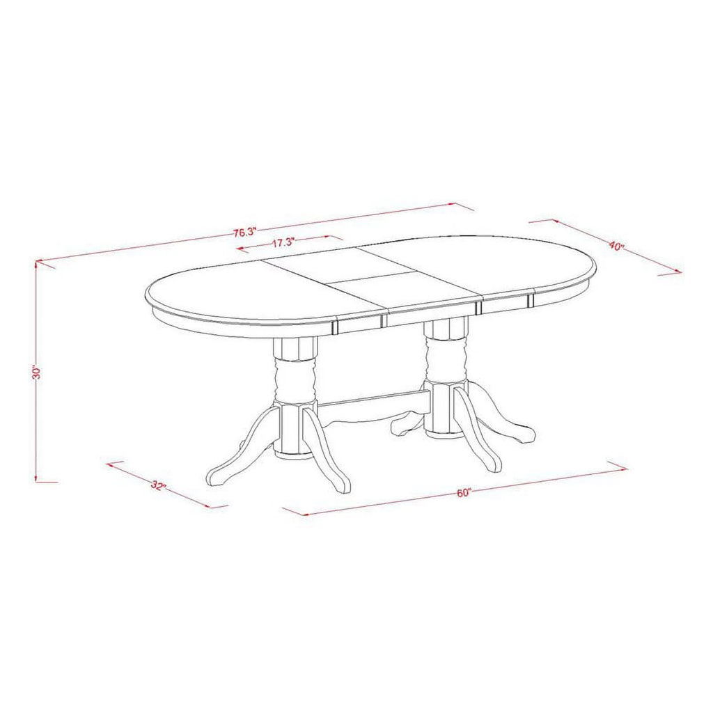 5-piece Oak Wood Table and Dining Chair Set S73486