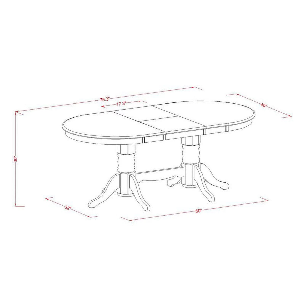 5-piece Oak Wood Table and Dining Chair Set S73486