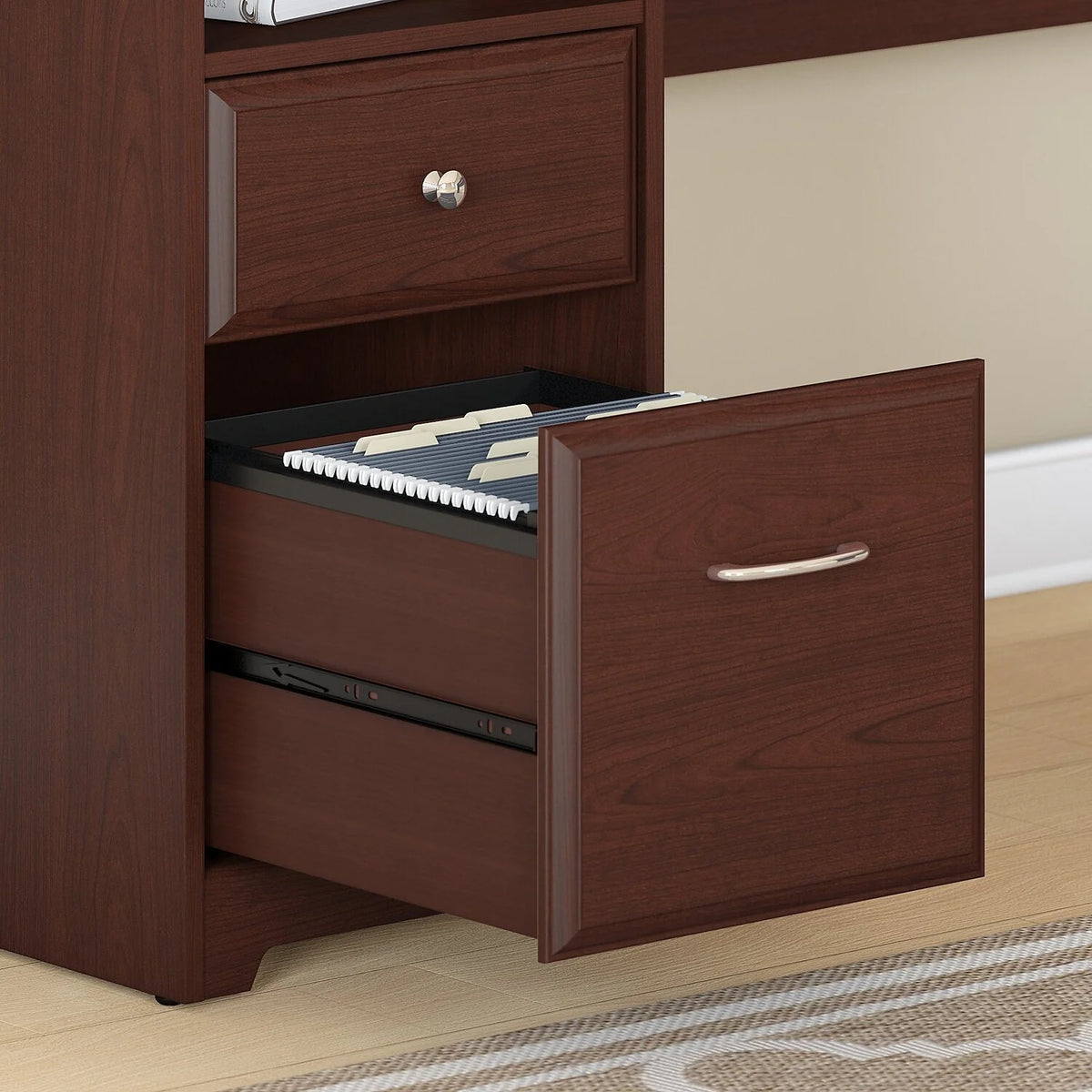 60W L Shaped Computer Desk With Drawers N776411