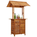 Patio Bar Table with Acacia Wood Bistro Table S48952