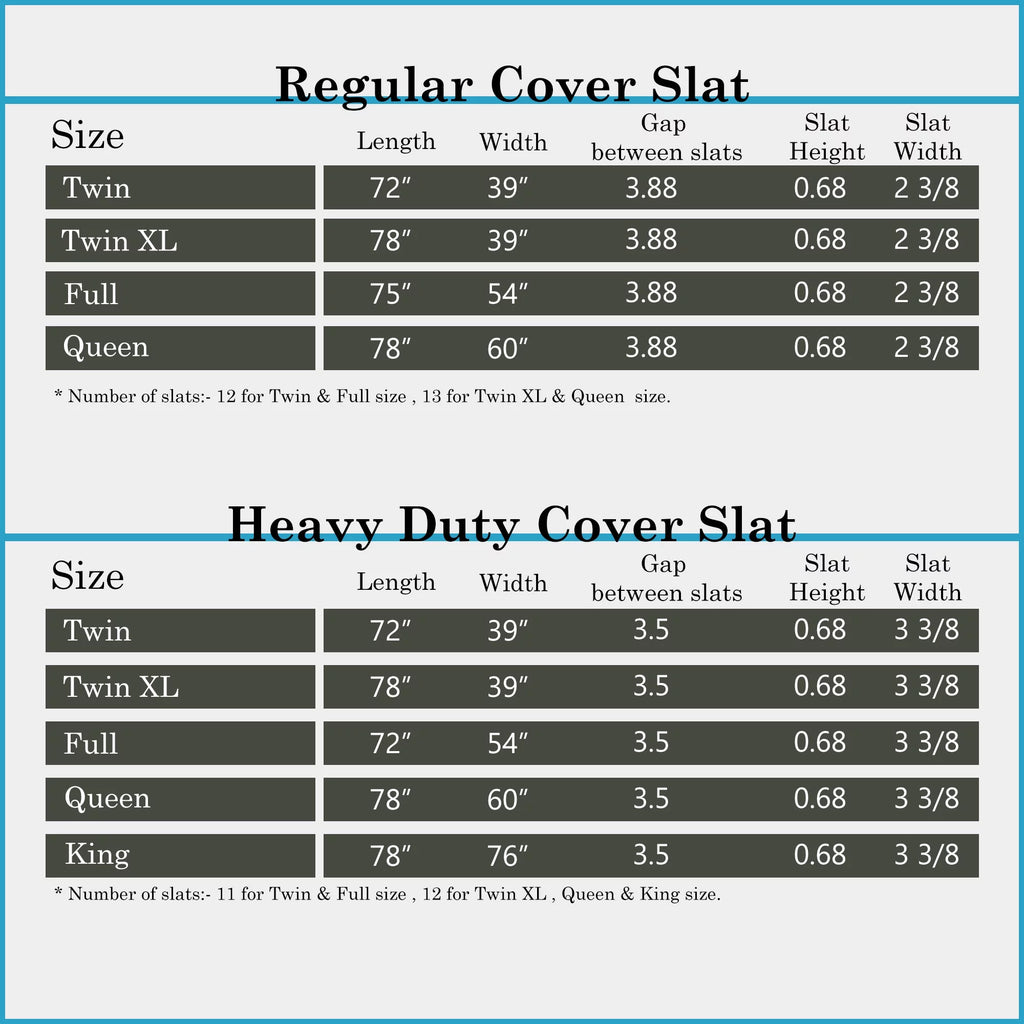 Queen Gray Mattress Support Wood Slats with Cover Y29517