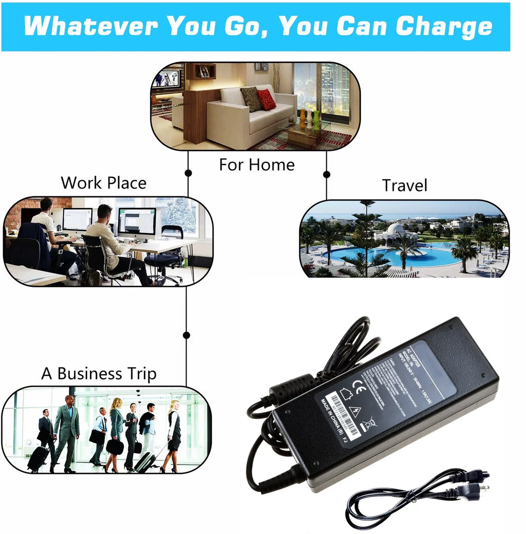 Compatible AC DC Adapter Switching Power Supply Cord Cable Charger I5896
