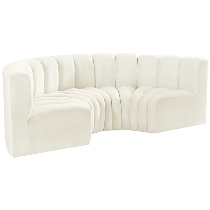 Cream Velvet Modular Sofa H8116
