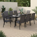 9 Pieces Wicker Rattan Outdoor Patio Dining Set J506243