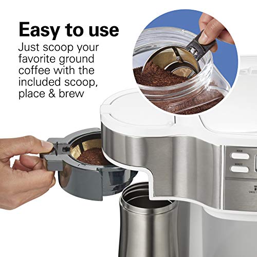 2-Way 12 Cup Programmable Drip Coffee Maker & Single Serve Machine, Glass Carafe, Black H54401