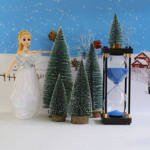 Mini Christmas Trees with Snow and Wooden Base N381