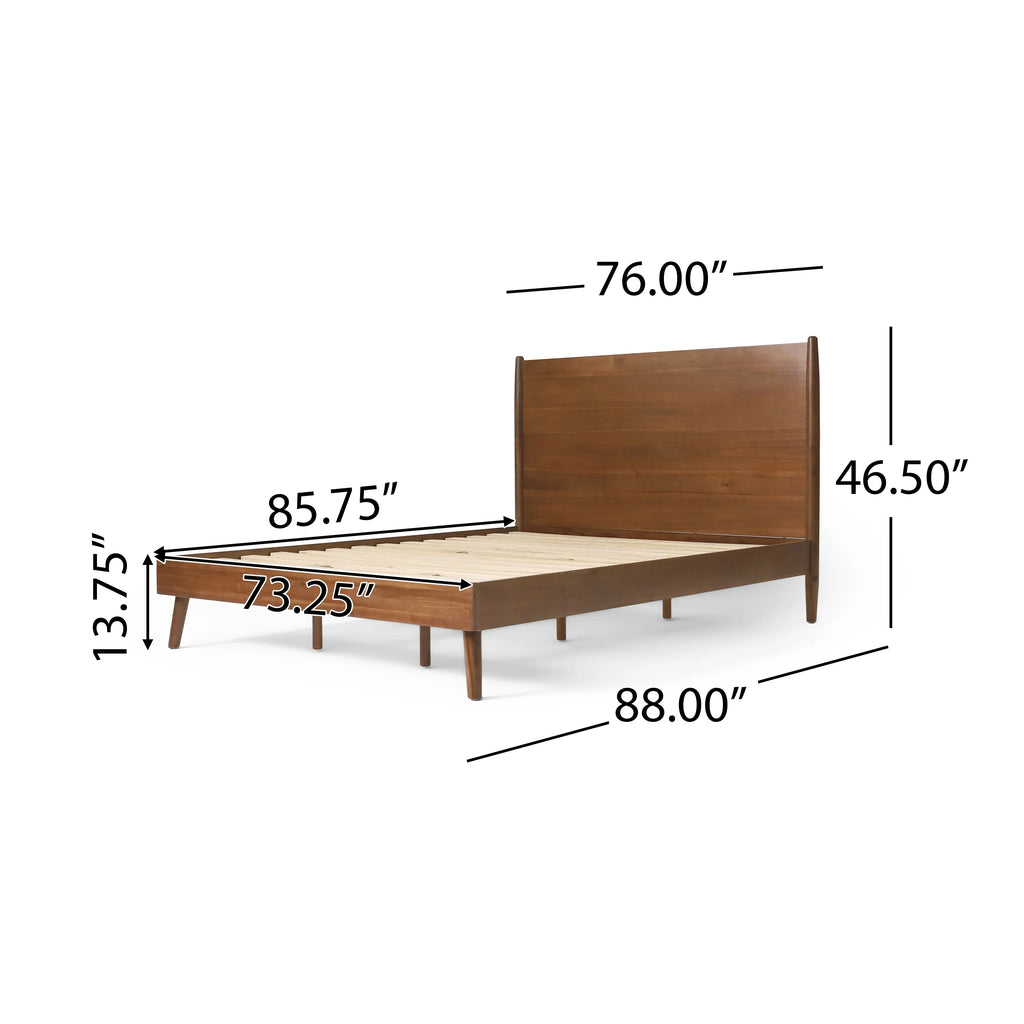 Mid Century Wood Bed D26592