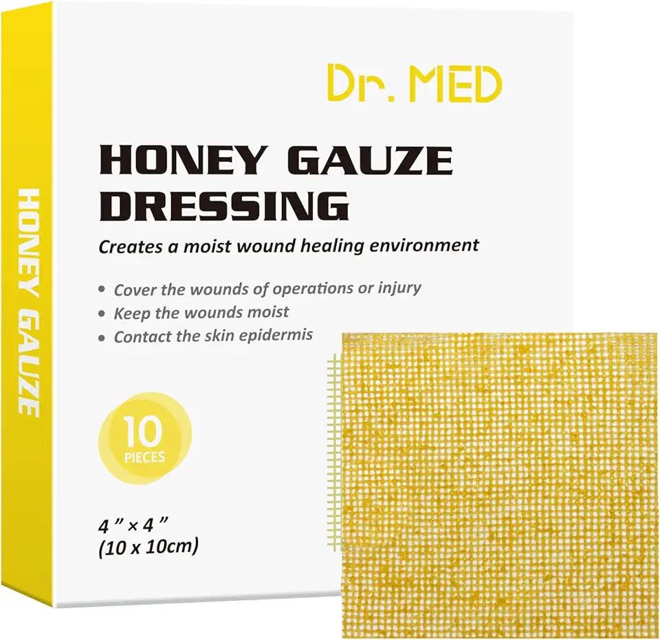 Honey Gauze Dressing 4" x 4", 10 Pcs/Box Medical Bandage Y26763