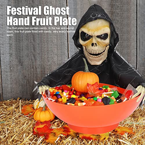 Animated Glowing Skeleton Candy Dish V49321