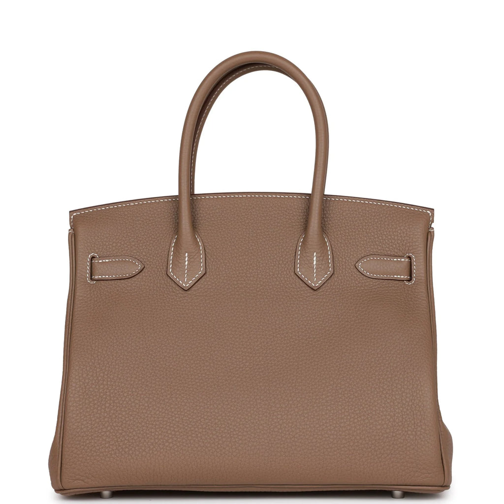 Etoupe Togo Palladium Hardware Handbag F4029