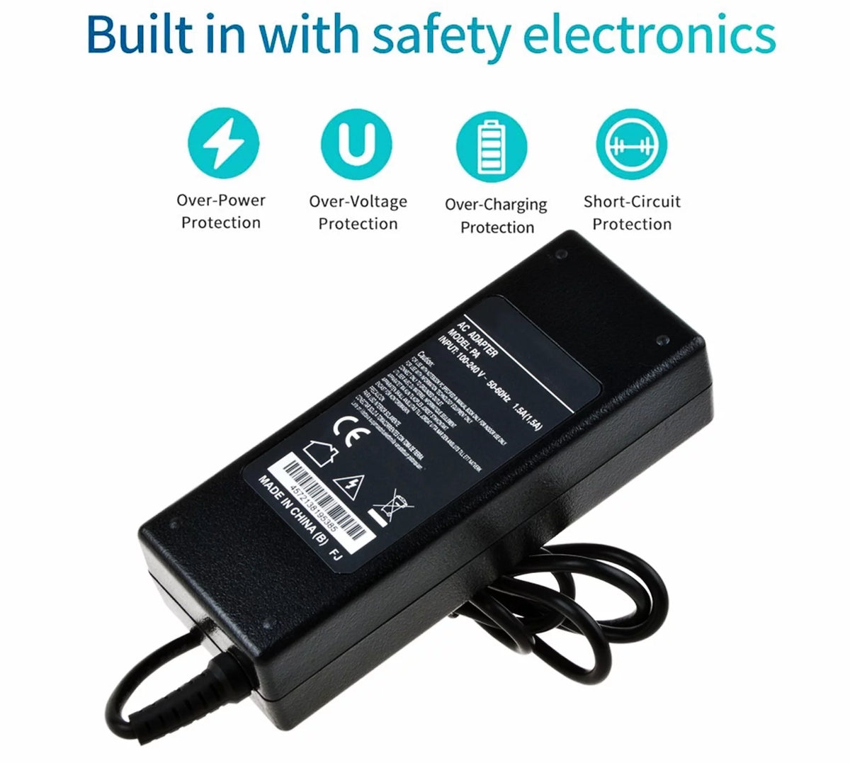 Compatible AC DC Adapter Switching Power Supply Cord Cable Charger I5896