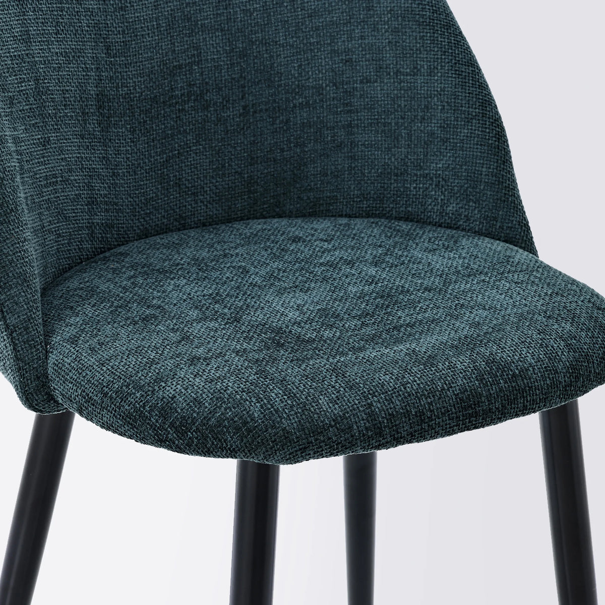 Green Linen Fabric Dining Chairs Set of 2 W9459