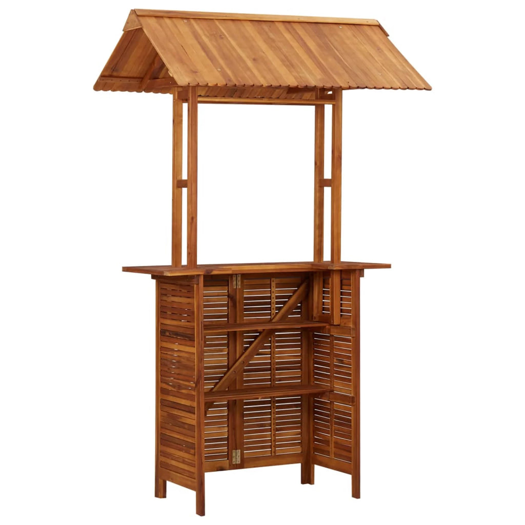 Patio Bar Table with Acacia Wood Bistro Table S48952
