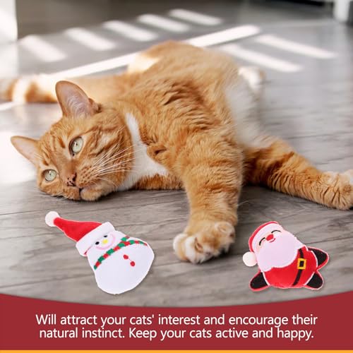 6pcs Christmas Catnip Plush Cat Chew Toy K706