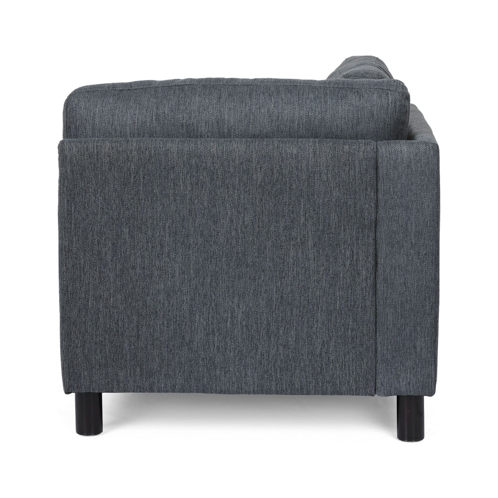 Navy Blue + Black Fabric Chaise Lounge S232903