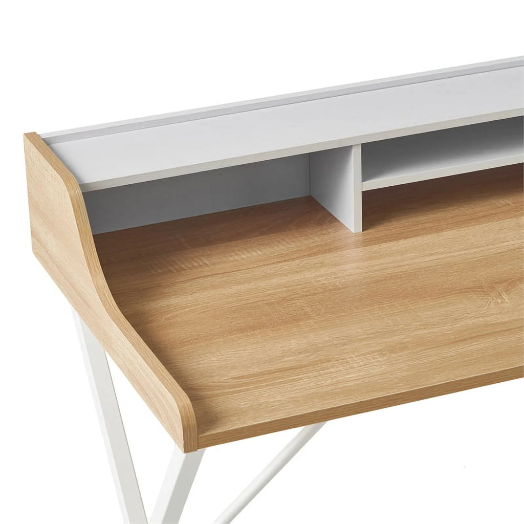 Oak and White Computer Desk I5775