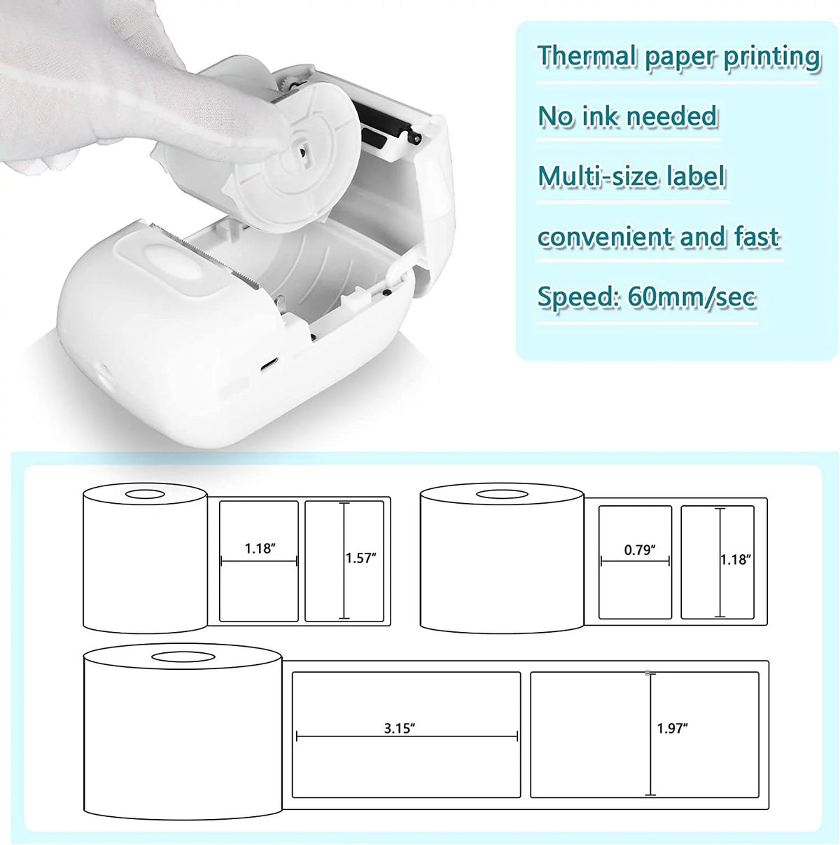 Mini Bluetooth Printer N1483