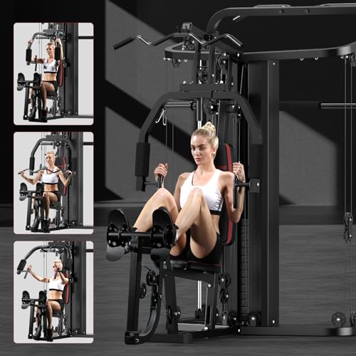 Home Gym System Workout Station with 138LB Weight Stack S81798