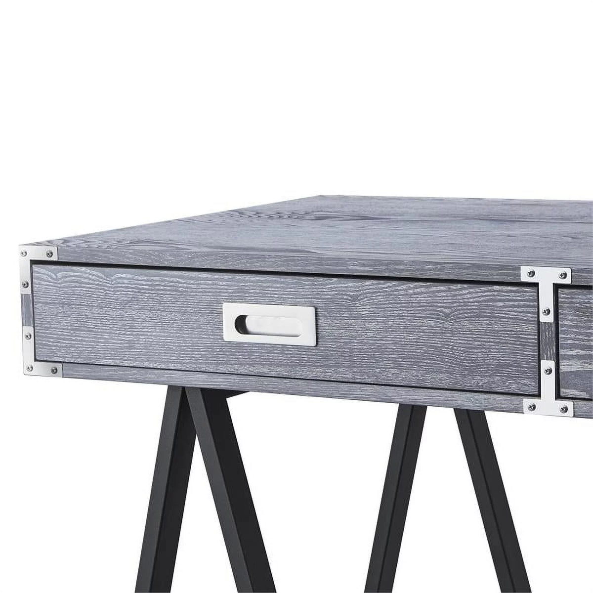 Gray 2-Drawer Wood Writing Desk A4246