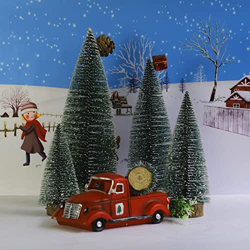 Mini Christmas Trees with Snow and Wooden Base N381