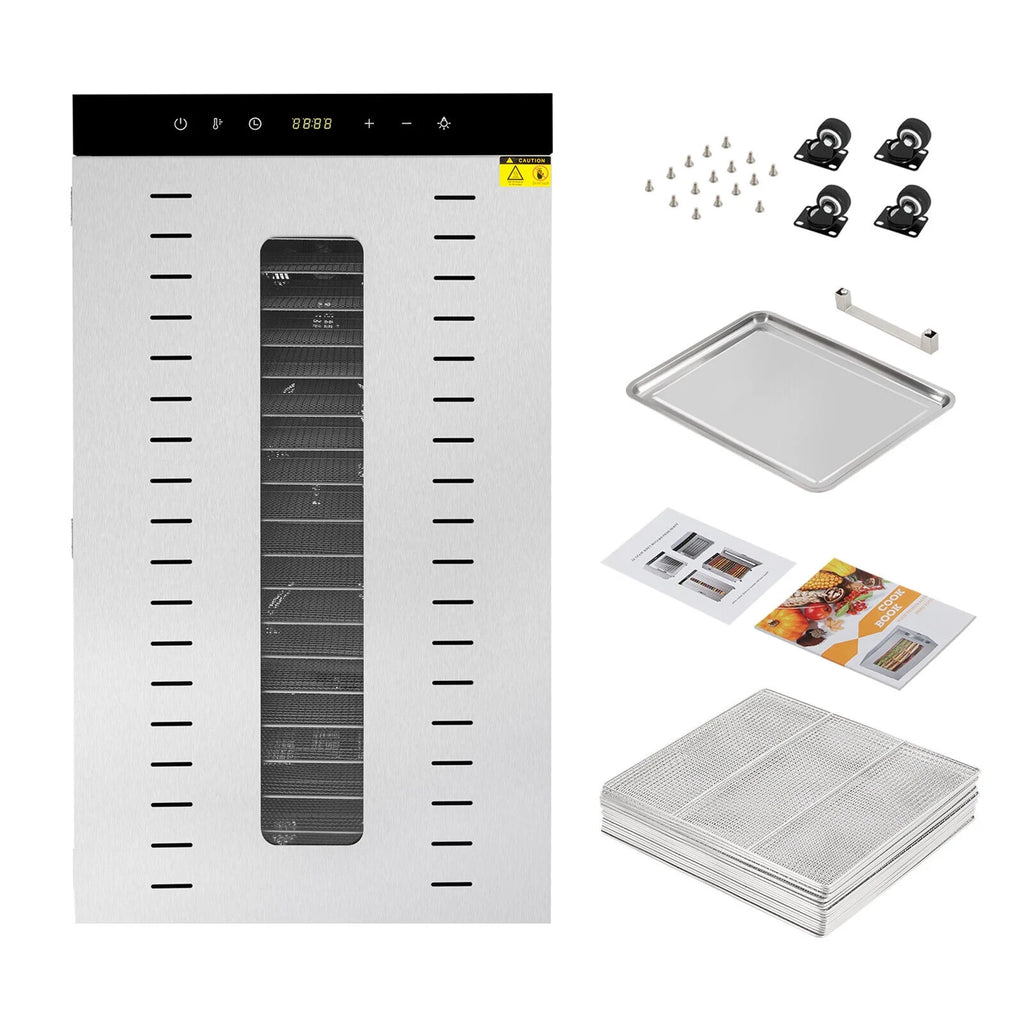 1700W Multi-Tier Electric Food Dehydrator with 20 Stainless Steel Trays M711